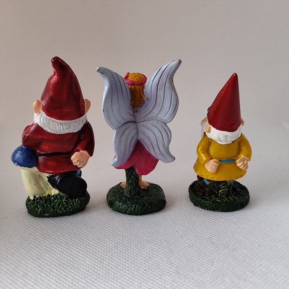 4/$50⭐️Miniature garden gnome and fairy figurines lot of 3 - Picture 3 of 6